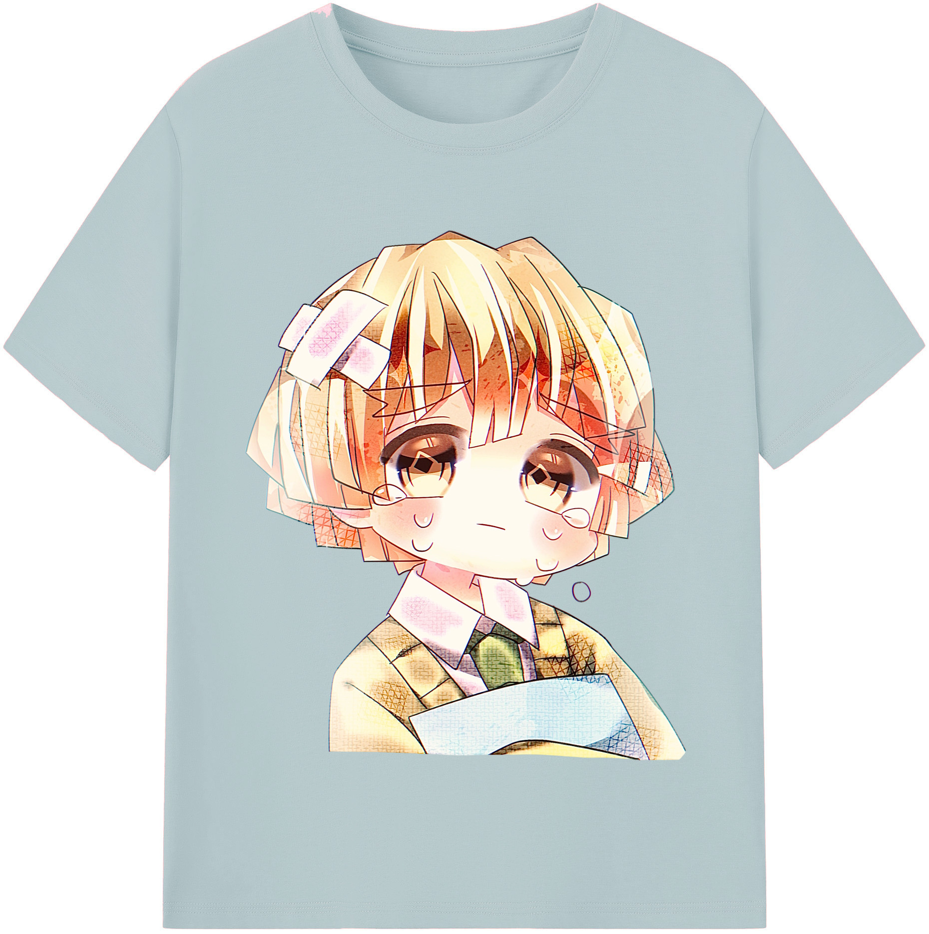 （画像用） 鬼滅の刃（きめつのやいば）我妻 善逸／あがつま ぜんいつ Agatsuma Zenitsu 綿100％半袖Tシャツ（フロントプリント）